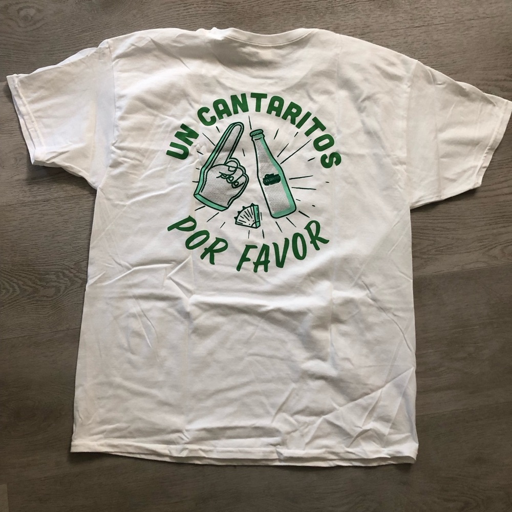 Cantaritos By Jarritos Soda Alcohol Unisex Adult M or L or XL White Shirt - NEW